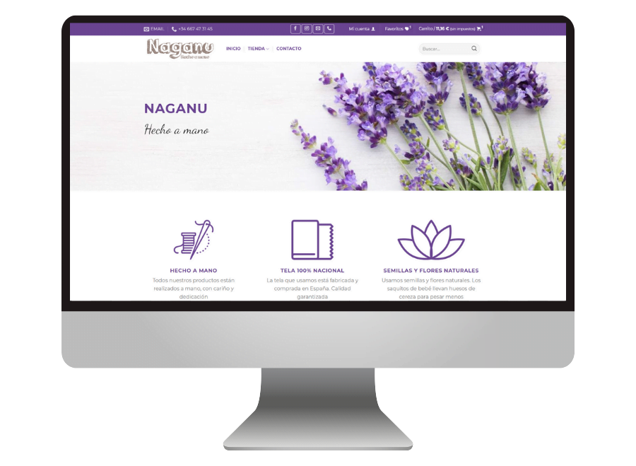 Naganu, tienda online, desarrollo web, diseño web, diseño tienda online, crear tienda online, saquitos de semillas