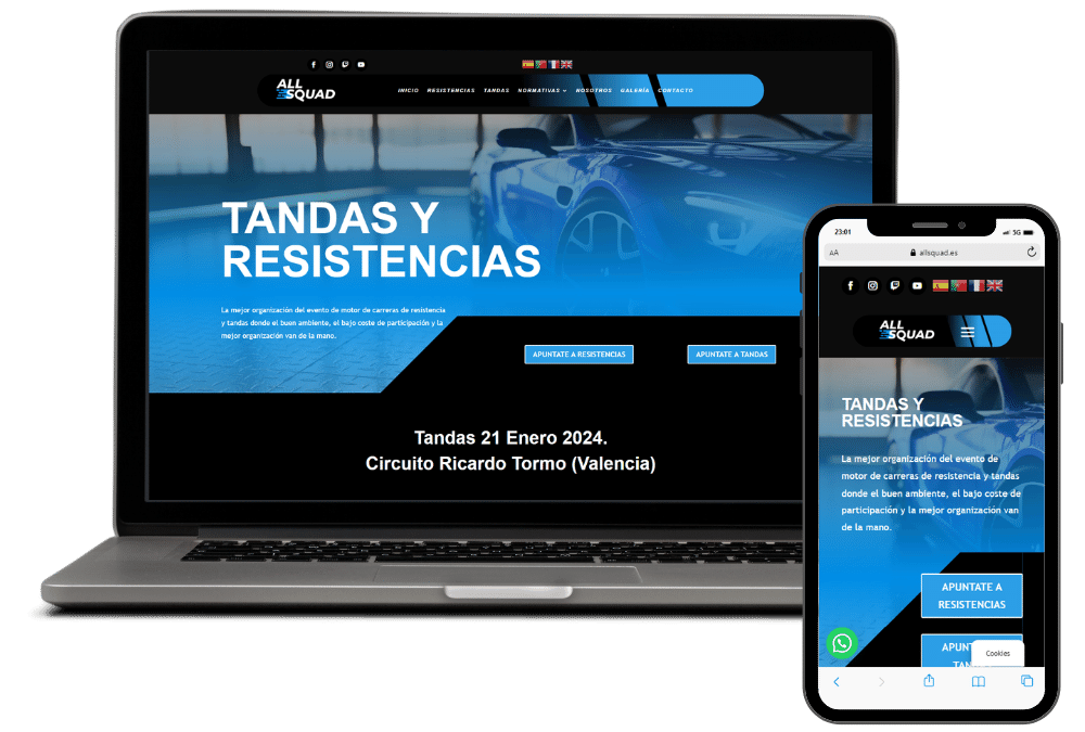 AllSquad, organización de tandas y resistencias