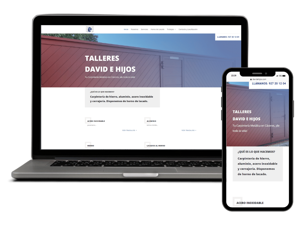 Página Web Talleres David e Hijos Página Web Talleres David e Hijos